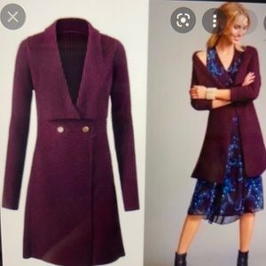 Cabi+Regal Cardigan #3350+Burgundy Duster+Sz Med